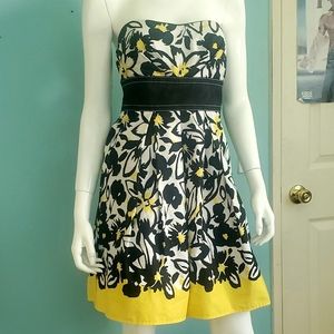 Trixxi Strapless Floral dress w/ Tulle Petticoat